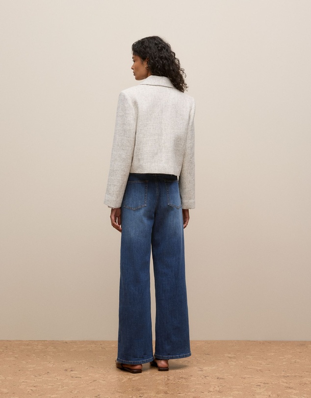 Trenery - Tweed Cropped Jacket in Birch