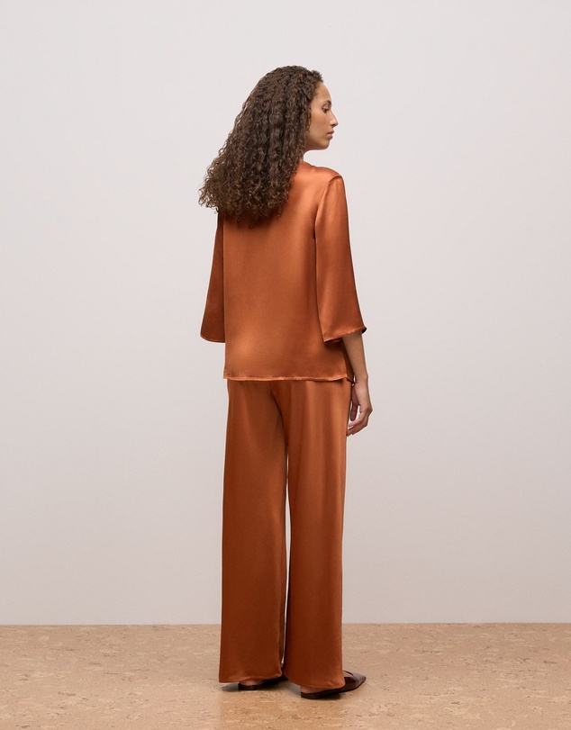 Trenery - Satin Relaxed Blouse in Sierra