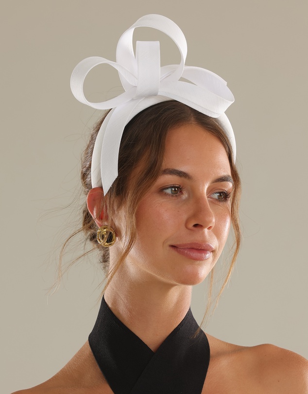 Morgan & Taylor - Mel Fascinator in White