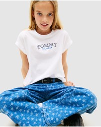 Tommy Hilfiger - Floral Logo Relaxed Crew Neck T-Shirt - Teens