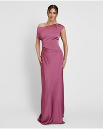 Six Stories - Asymmetric Satin Bridesmaid Dress
