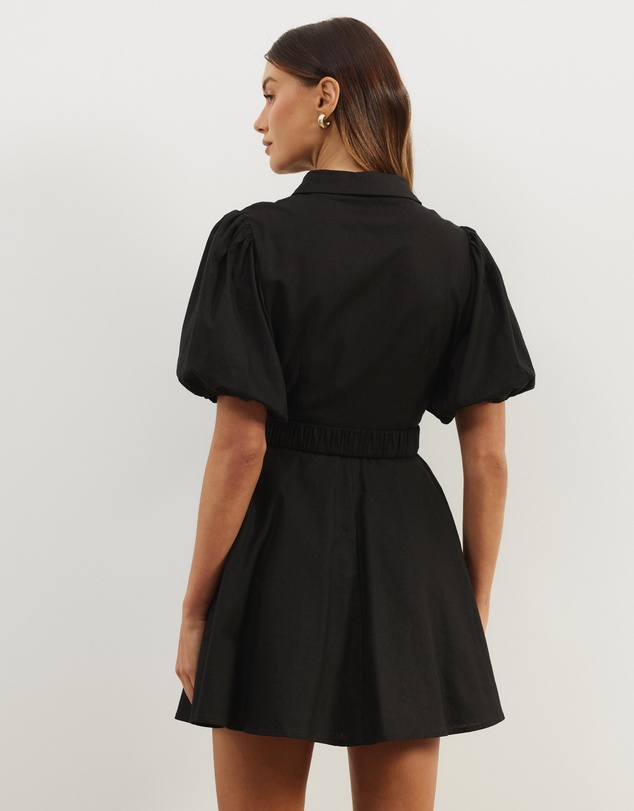 Atmos&Here - Kirrie Linen Blend Belted Mini Dress