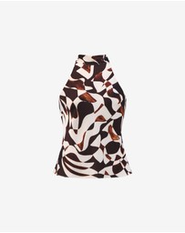 Forcast - Hazel Printed Halter Neck Top