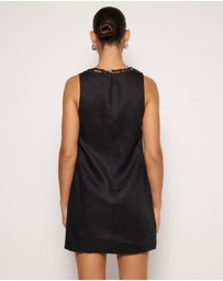 AERE - Jenna Linen Shift Mini Dress