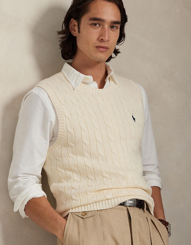 Polo Ralph Lauren - Cable-Knit Cotton Sweater Vest