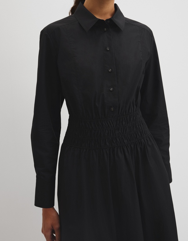 Country Road - Australian Cotton Shirred Waist Shirt Dress