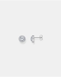 THOMAS SABO - Halo ear studs with zirconia in brilliant cut