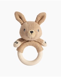 Living Textiles - Ring Rattle - Kangaroo