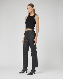 DRICOPER DENIM - Cody Coated Kick Flare Trousers