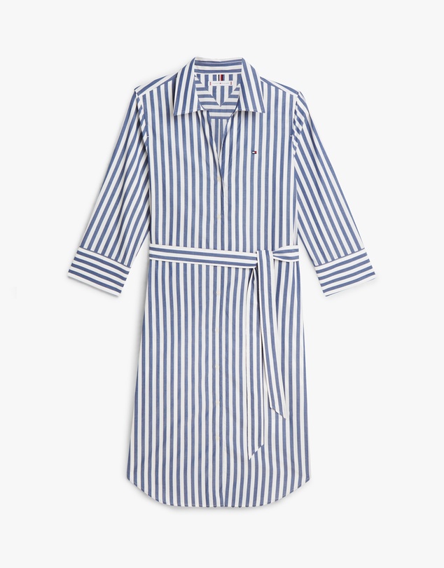 Tommy Hilfiger - Belted Relaxed Midi Shirt Dress
