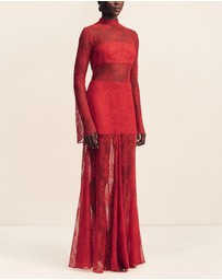 Shona Joy - Labyrinth Lace High Neck Maxi Dress