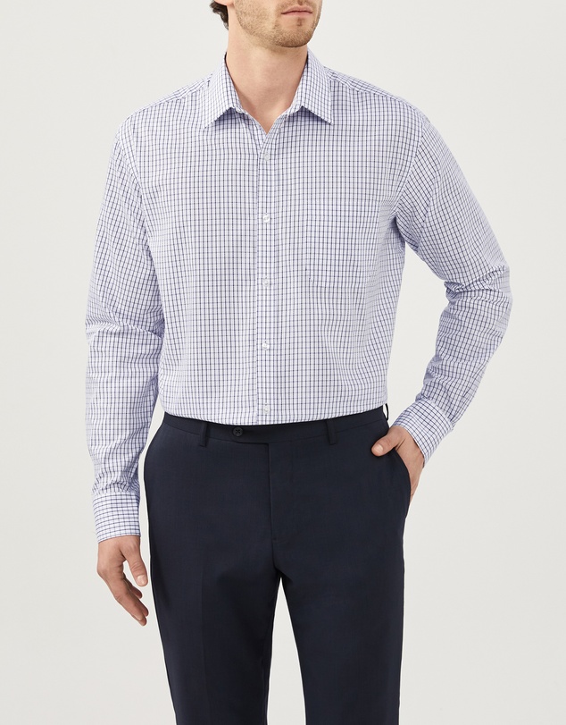 Van Heusen - Windowpane Poplin Shirt