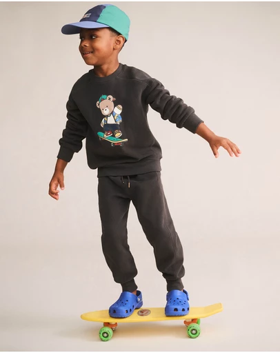 Huxbaby - Soft Black Moto Trackpants