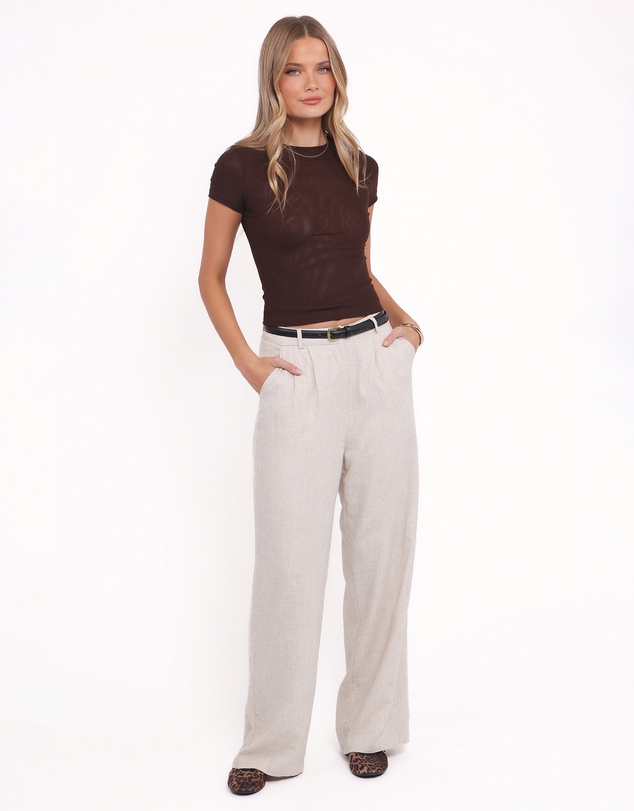 Petal & Pup - Vivian Mesh Tee - Brown