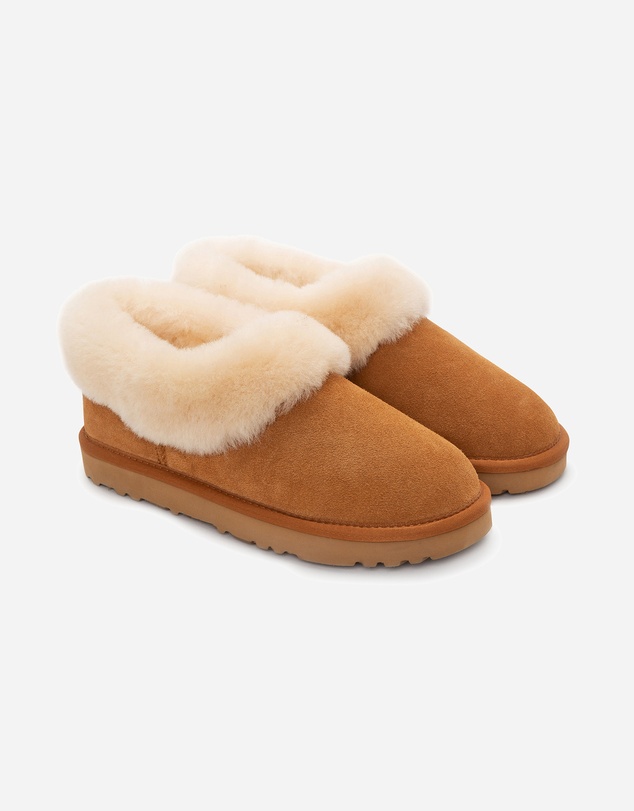 Ozwear Connection Uggs - Ugg Slippers Avery Unisex Premium Sheepskin Slippers Suede