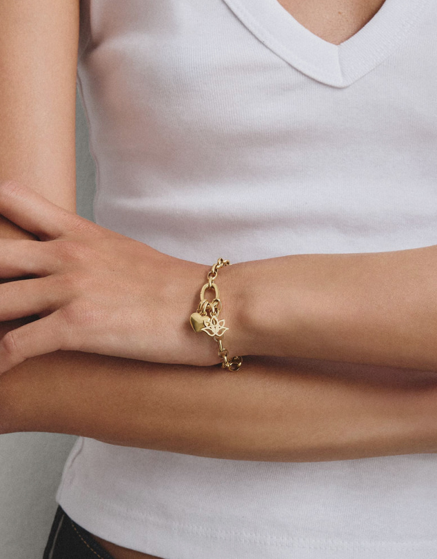 THOMAS SABO - Gold-Plated Lotus Flower Charm