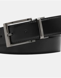 Buckle - Capital. Australian Made Reversible Leather Belt. 35mm width.