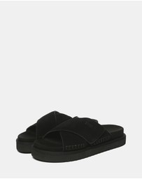 EVERAU - EverAU Ugg Lilac Cow Suede Upper Sandals