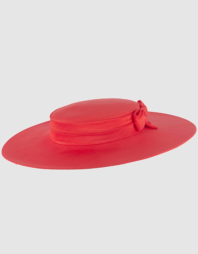 Max Alexander - Bright Red Wide Brim Boater Hat