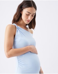 Ripe Maternity - Luxe Knit Off Shoulder Dress