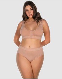 B Free Intimate Apparel - Bamboo Padded Front Closure Wire Free Bra (B-C-D-DD) Cup