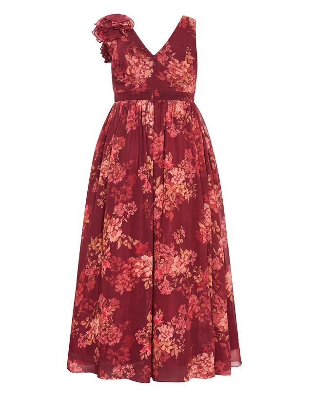 City Chic - Mystique Print Ruffle Maxi Dress
