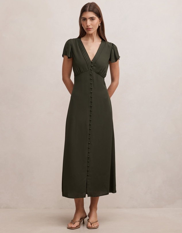 Forever New - Ardelia Flutter Sleeves Midi Dress