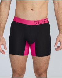 STEP ONE - Boxer Brief - Black & Pink