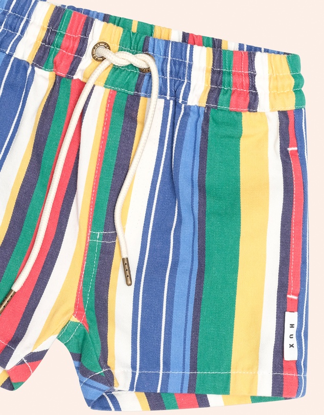Huxbaby - Variegated Stripe Drawcord Shorts - Babies-Teens