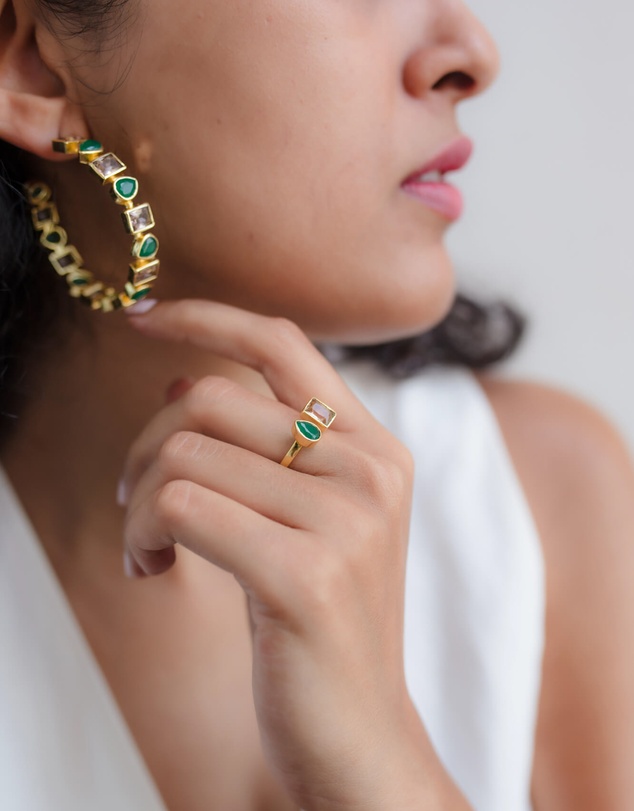 Meshca - Roundhouse Hoop Earrings