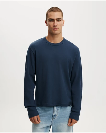 Cotton On - Cropped Fit Textured Long Sleeve
