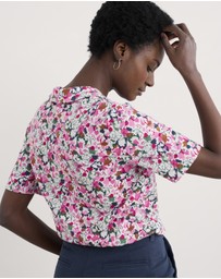 Seasalt - Seasalt Cornwall Pink Misty Sky Short Sleeve Jersey Shirt