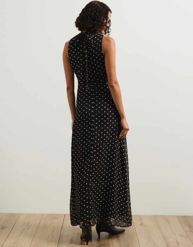 Atmos&Here - Karla Maxi Georgette Spot Dress