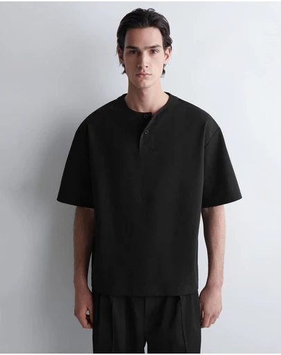 COS - Oversized Cotton-Jersey Henley