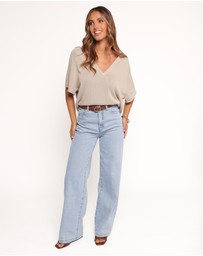 Petal & Pup - Eldora Knitted Top - Oatmeal
