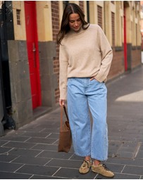 Ceres Life - Alex Oversized Knit Funnel Neck Pullover