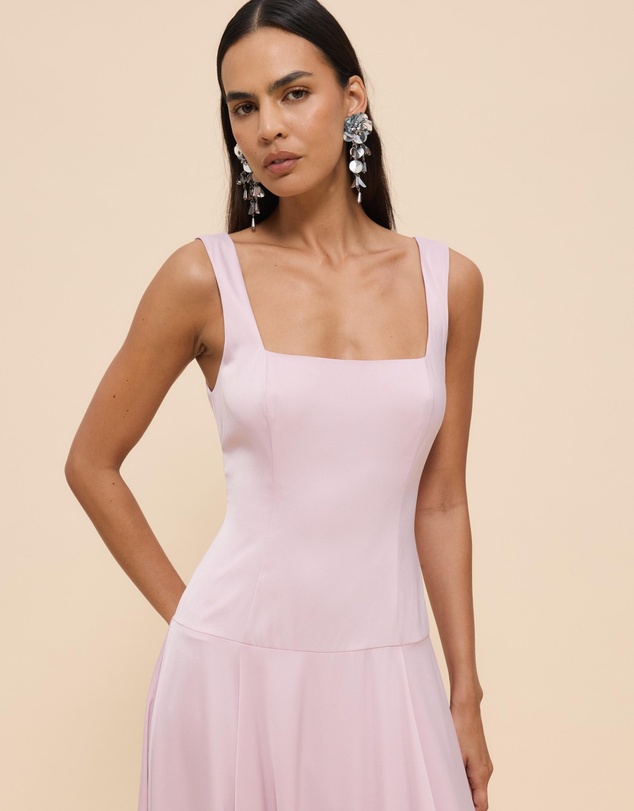 Revibe - Repaired CHANCERY Serena Drop Waist Square Neck Maxi Dress - AU 14
