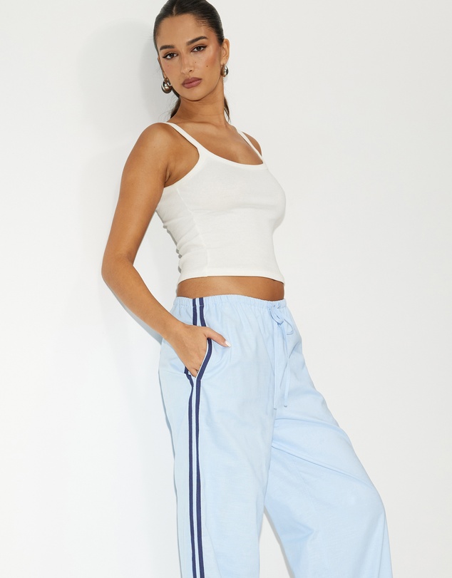 Dazie - Aloe Stripe Linen Blend Pants