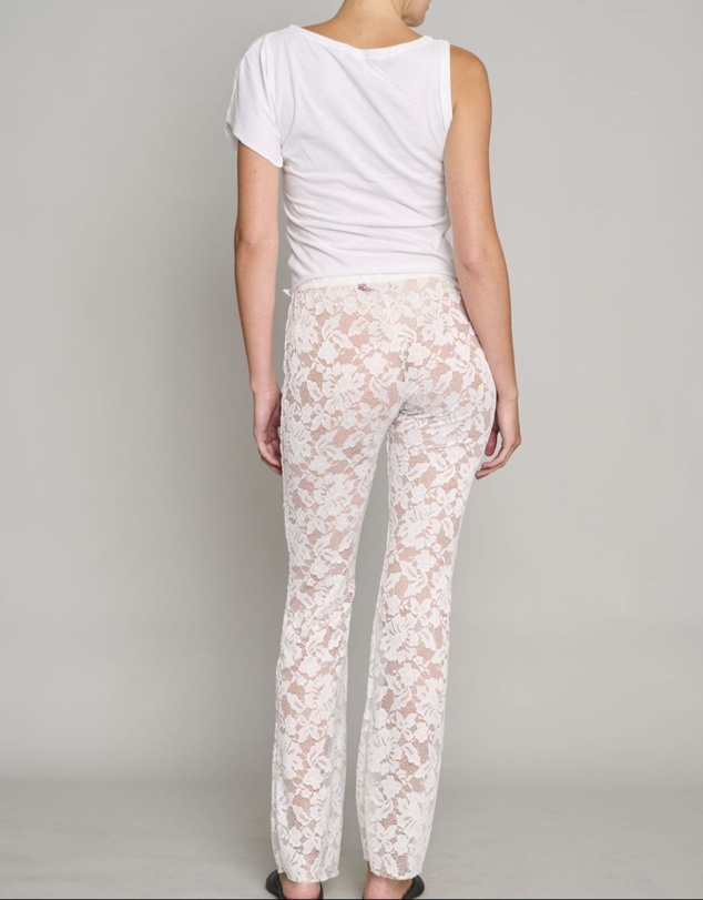 Love and Nostalgia - Courtney Lace Pant - White