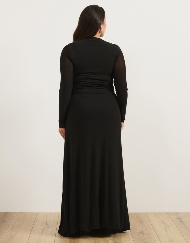 Atmos&Here Curvy - Sari Mesh Maxi Dress