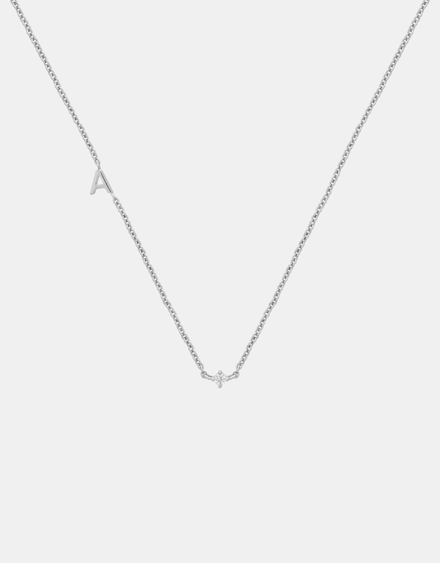 YCL  - Petite Initial Necklace A - Sterling Silver