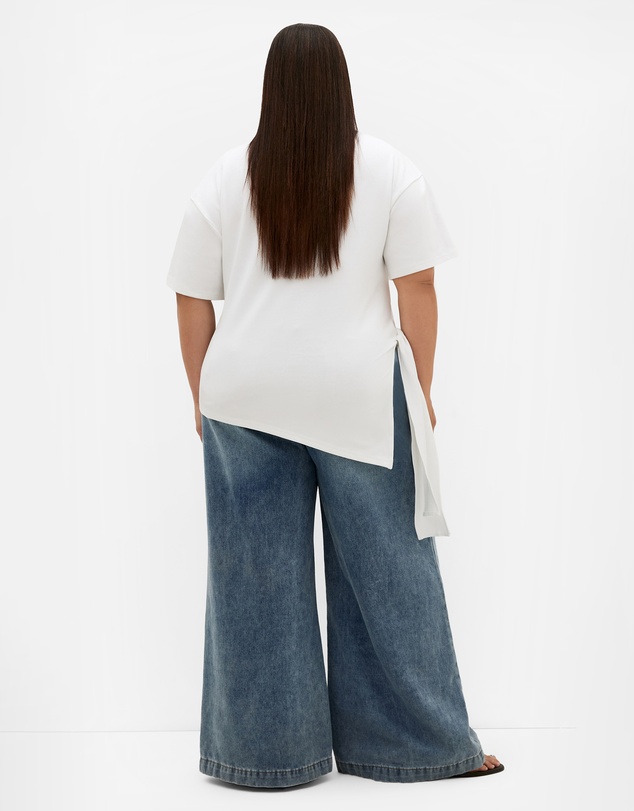 City Chic - Zanzibar Asymmetrical Side Tie Tee