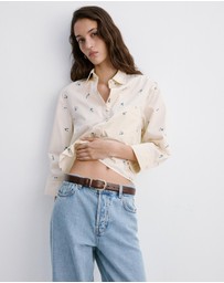 M.N.G - Embroidered Cotton Shirt