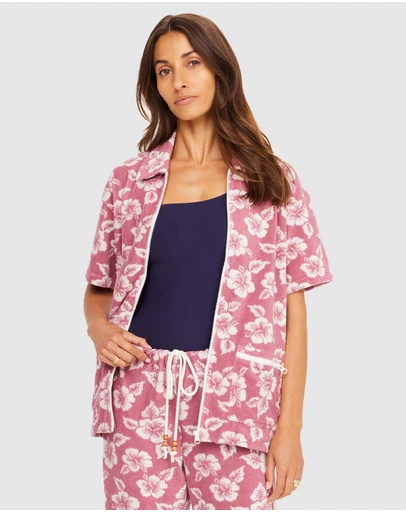 The Upside - Lahaina Cabana Zip Shirt