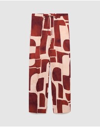 M.N.G - Fluid Trousers With Geometric Pattern