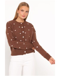 Petal & Pup - Karia Polka Dot Cardigan - Brown