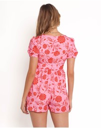 Petal & Pup - Anthea Playsuit - Pink Red