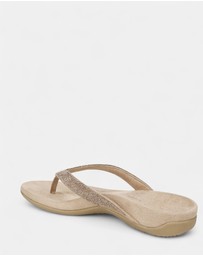 Vionic - Dillon Shine Toe Post Sandal - Champagne