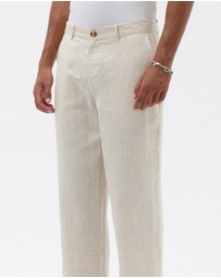 AERE - Relaxed Leg Tailored Linen Pants