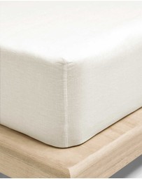 Aura Home - Evie Stonewash Organic Cotton Sheet Set in Cloud White